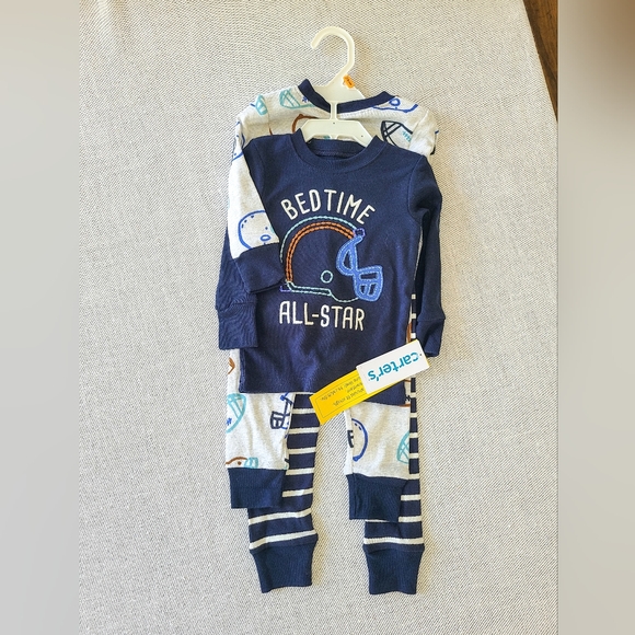 Carter's Other - Carters 12 Month 4 Piece Football Pajama Set NWT